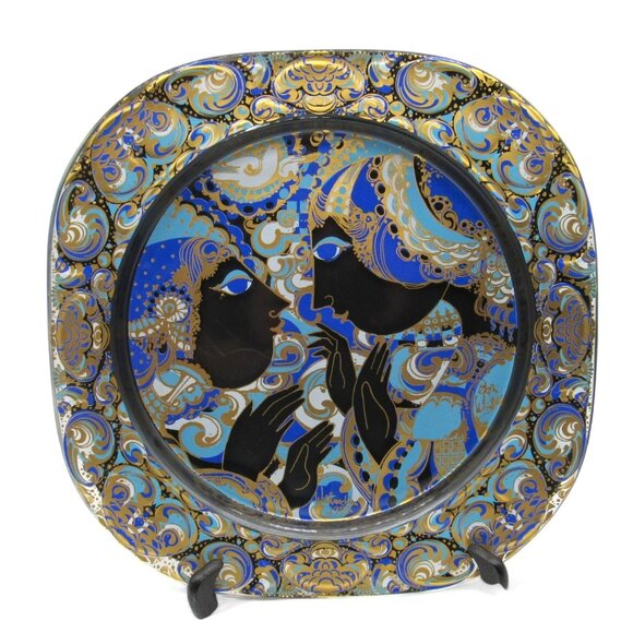 ROSENTHAL Bjorn Wiinblad The Annunciation Christmas Wall Plate 1977 Signed Vinta - Picture 1 of 12
